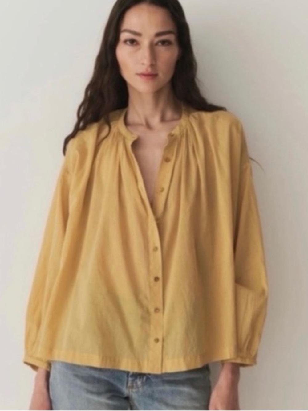 DÔEN The Jane Blouse in Palomino - Size Small